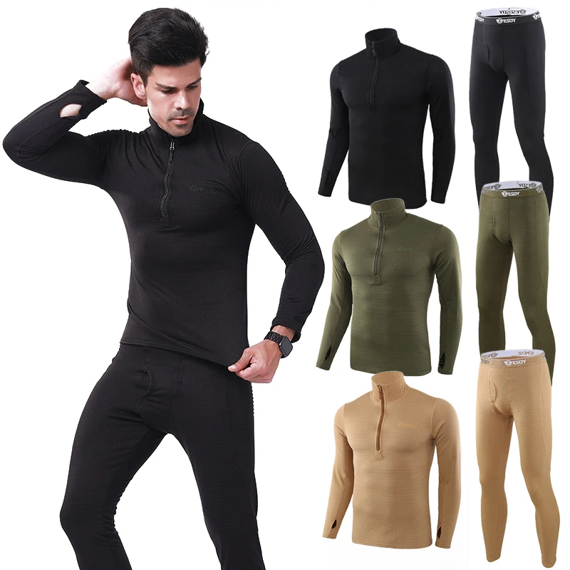 Рыболовные охотничьи базовые слои для мужчин тепловое теплое флисовое нательное