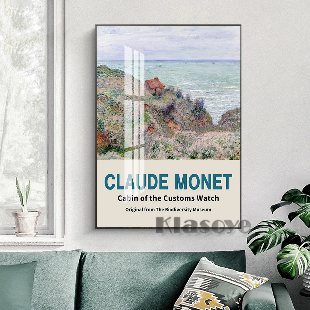 

Claude Monet Exhibition Museum Canvas Painting Prints Art Retro Poster Wall Decor Picture Modern Home Decorate Wall Stickers
