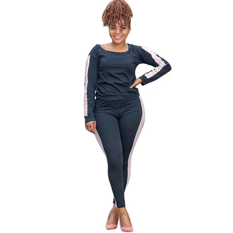 

Oluolin Women Tracksuit Two Piece Set Long Sleeve Tops Skinny Sweatpants Jogger Suit Tracksuit Matching Set Outfits Plus Size