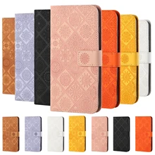 Flip Phone Case for iPhone 13 12 Mini SE 2020 11 Pro Max XR Xs 6 7 8 Plus Embossed Leather Wallet Protect Book Cover Lanyard