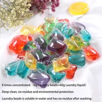 10 pcs laundry capsules detergent beads detergent cube detergent laundry softener 8 times concentrated surface active agents