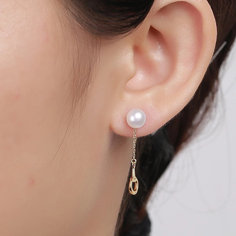 

Серьги-гвоздики женские из натурального жемчуга, 6-7 мм