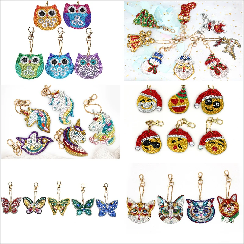 Единорог Бабочка Diy алмазная живопись брелок рождественский подарок специальный