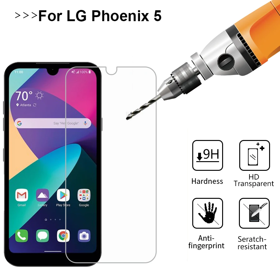 2 шт. закаленное стекло для LG Phoenix 5 Защита экрана 9D Защитная стеклянная пленка
