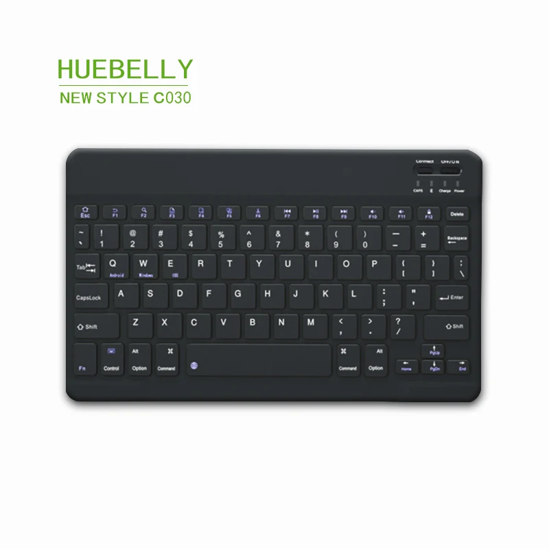 HUEBELLY C030 Беспроводная клавиатура для планшета Ipad Huawei Xiaomi Iphone Air 3 4 5 6 светодиодная
