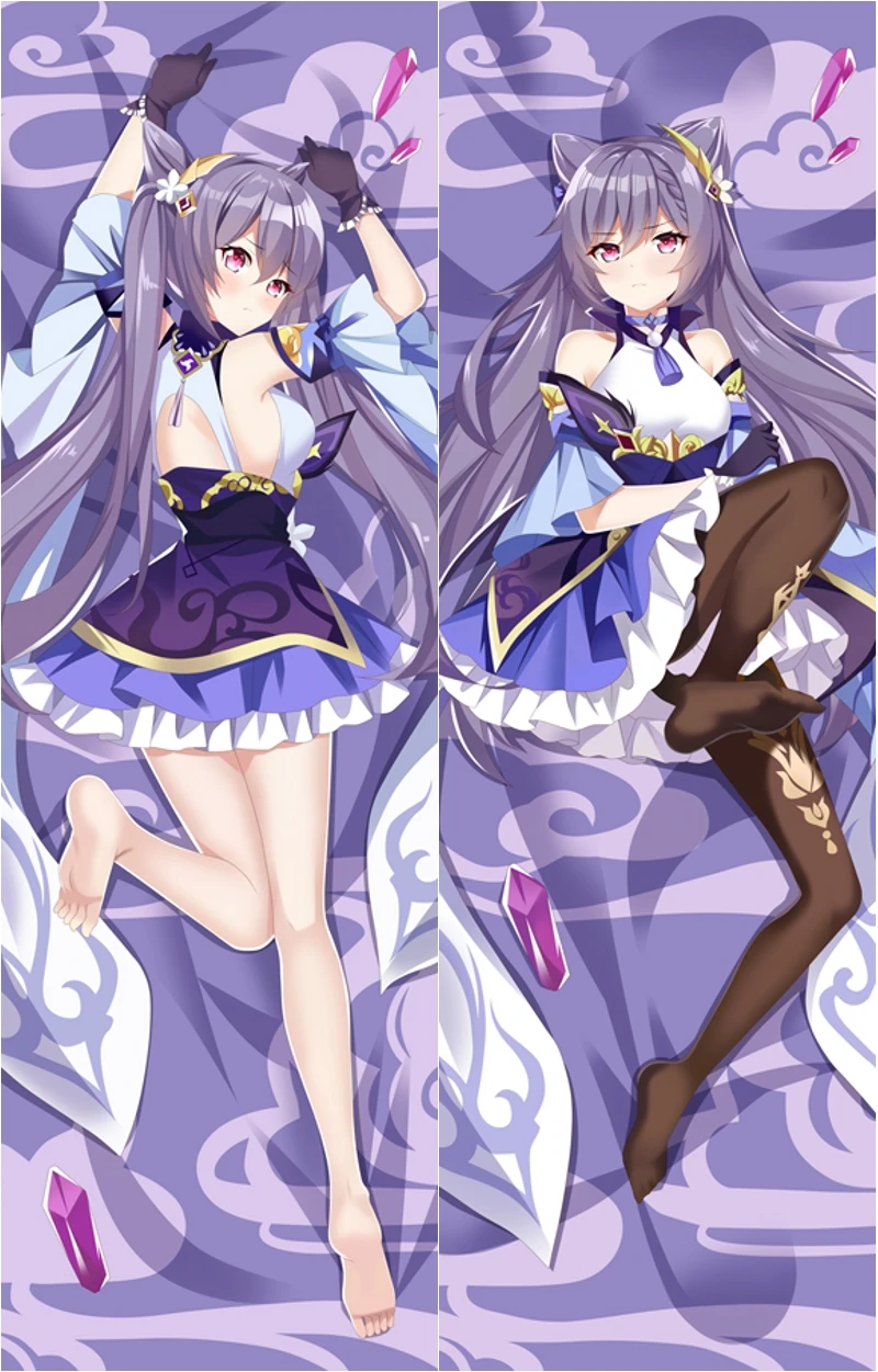

Genshin Impact Keqing Pillow Case Cosplay Dakimakura Hugging Body
