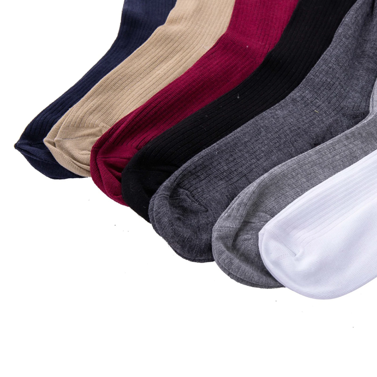 

Fashion Women Solid Color Rib Thigh Over Knee Socks Long Warm Knitted Stockings