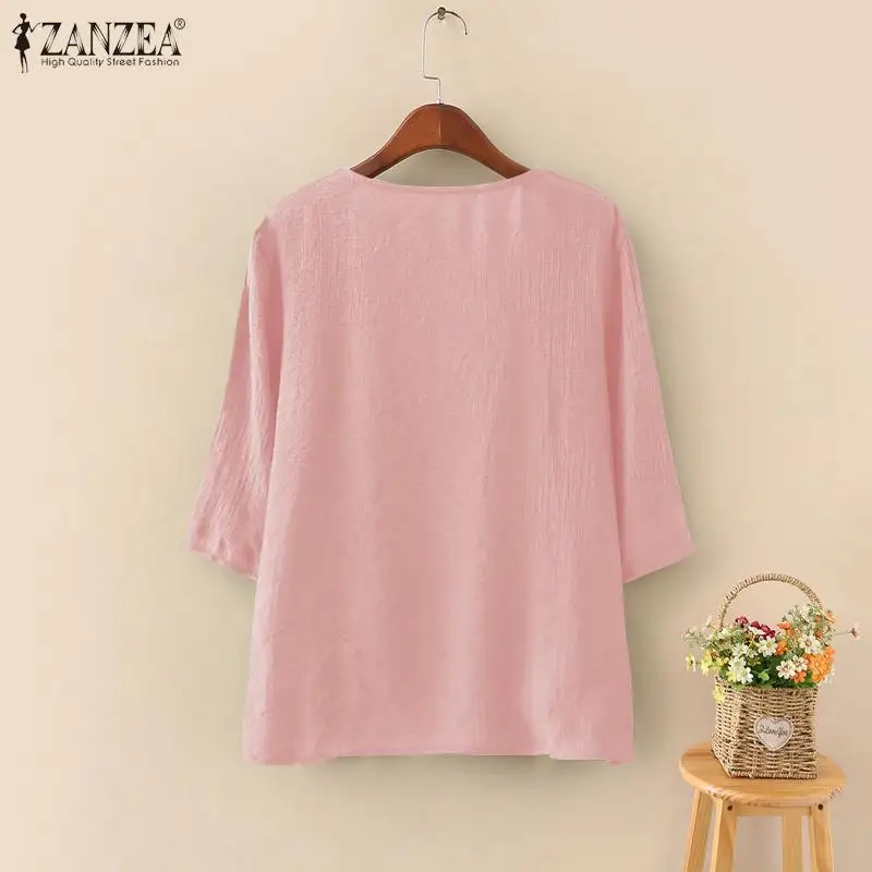 Блузка ZANZEA Женская прочные кардиганы с длинным рукавом модная повседневная