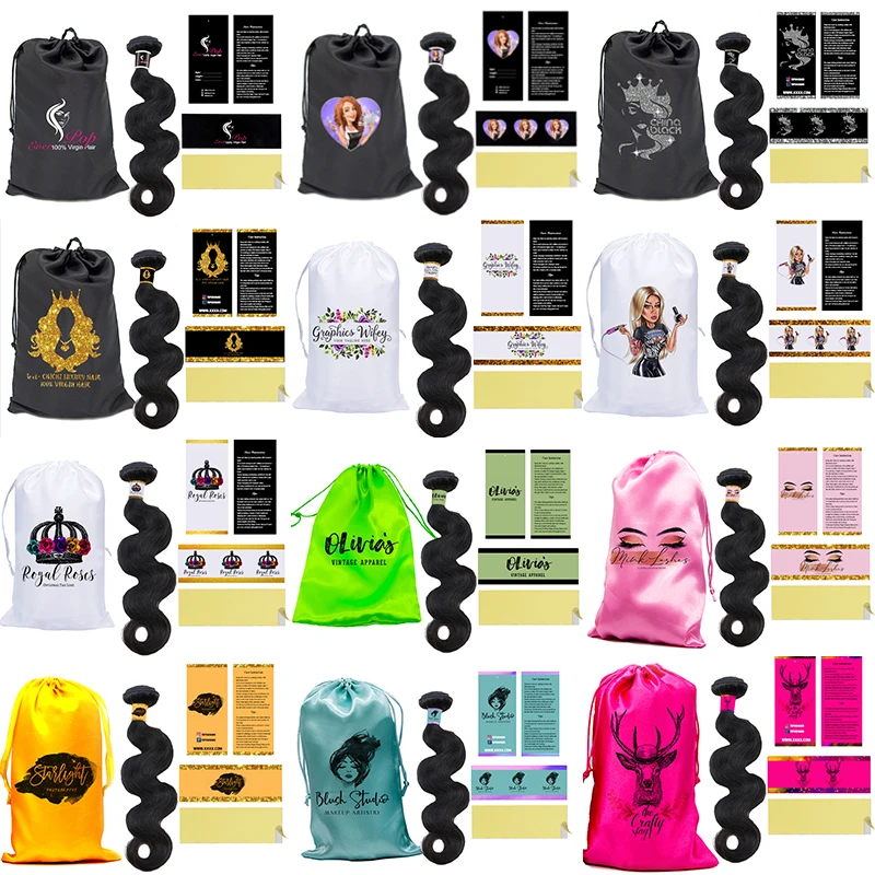 450 Женская упаковка для волос атласные пакеты упаковочные наращивания