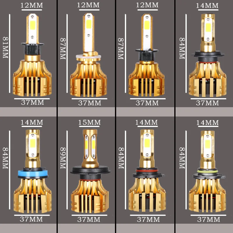 Ztzpie 3000K 4300K 6000K 8000K 12000LM 9005 H1 880 H4 Turbo светодиодные фары H3 H7 H11 9006 светодиодные лампы H16 супер яркий COB Led свет