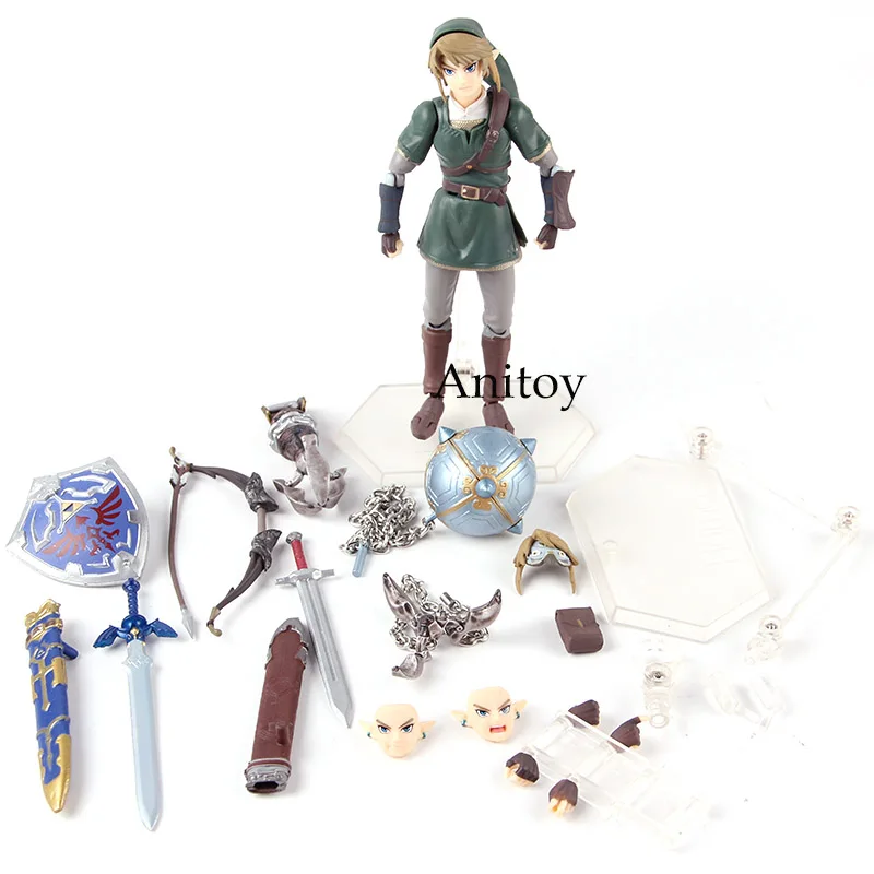 with box Figma 320 Link Twilight Princess Ver. DX Edition Сумеречная принцесса ПВХ фигурка Коллекционная модель игрушки - Цвет: with box