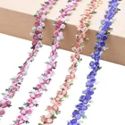 Цветная лента с вышитыми цветами, 2 ярда в рулоне, лента с кружевной отделкой, аксессуары для одежды сделай сам, домашнее вечерние чное украшение, швейное ремесло