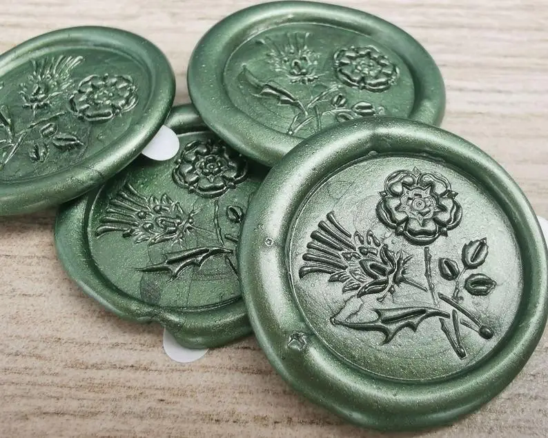 Самоклеящиеся восковые уплотнения Thistle and Rose уплотнители для конвертов воск