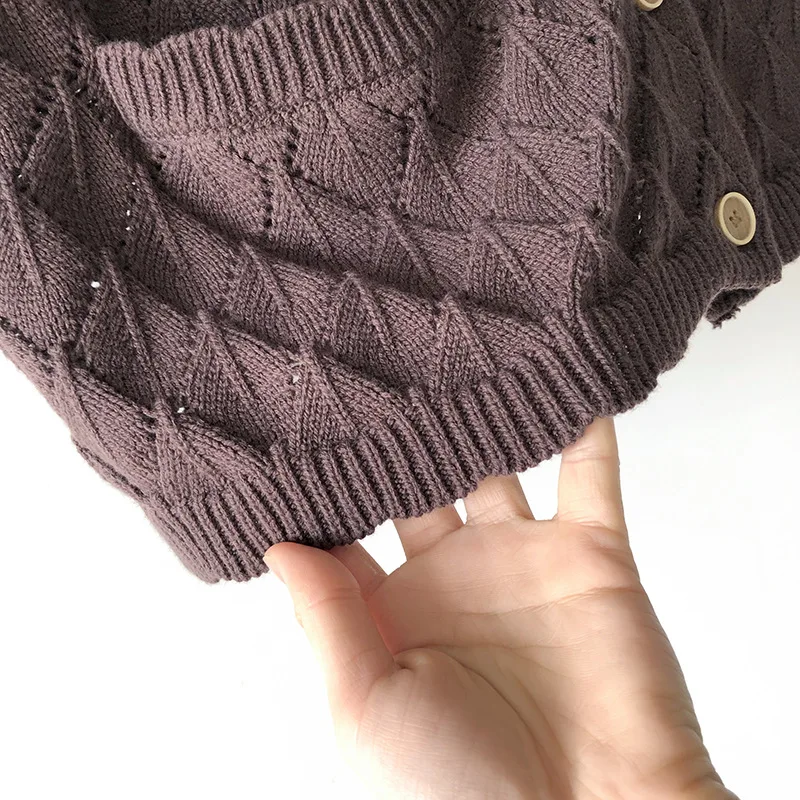 Модный женский Трикотажный жилет с v-образным вырезом свободный однобортный