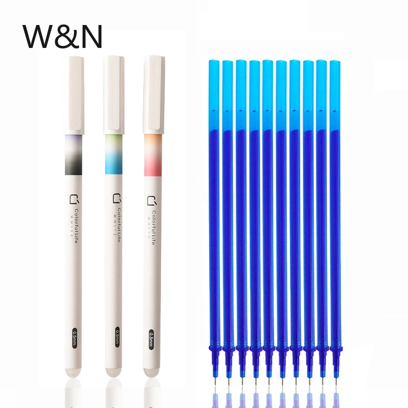 12 шт./компл. Милая гелевая ручка стержень со стираемыми чернилами стираемая