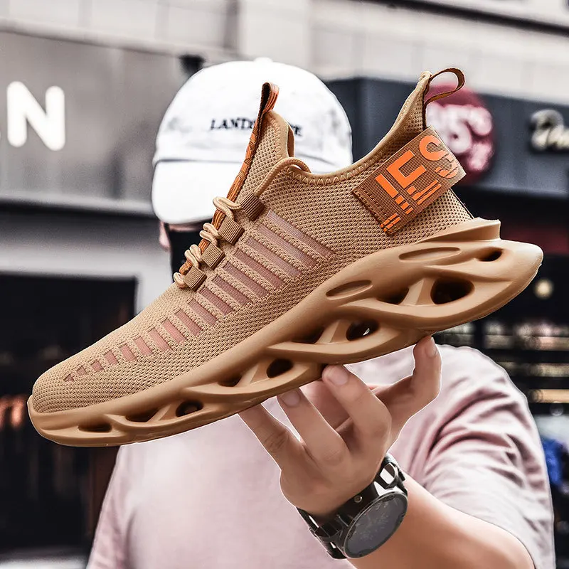 

Spring 2020 new large size air cushion shock absorption sports casual shoes flying woven mesh shoes men's casual sports shoes a8