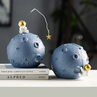 nordic astronaut piggy bank round character resin statue home decoration accessories bedroom decor childrens birthday gifts