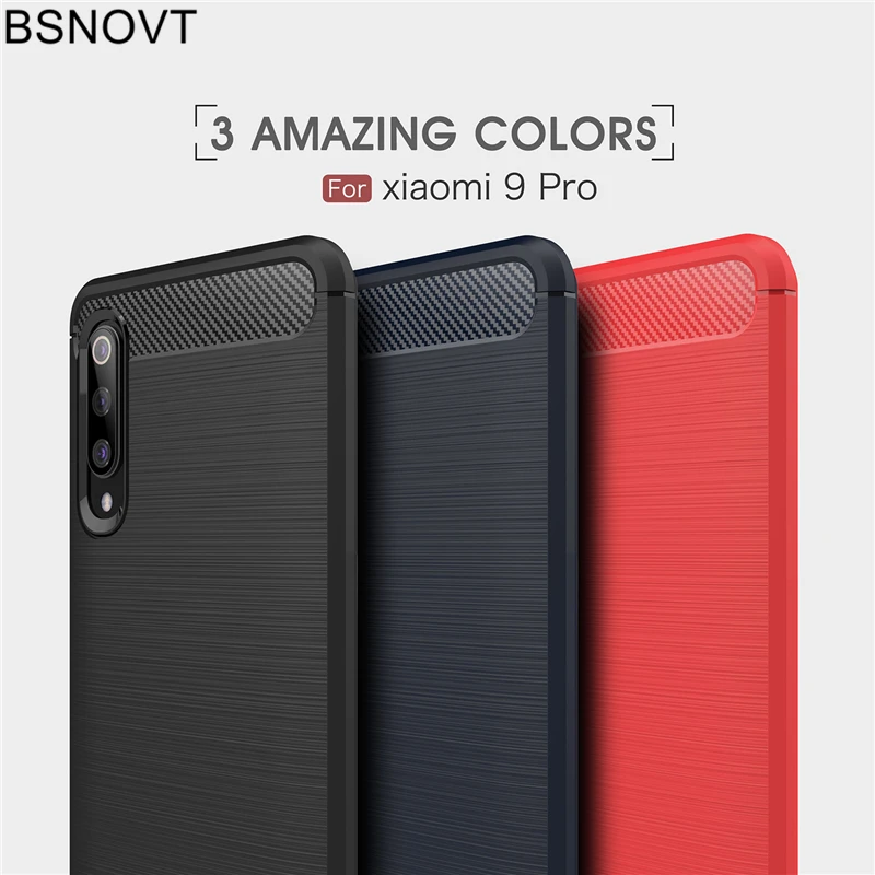 

For Xiaomi Mi 9 Pro Case Soft Silicone Carbon Fiber Shockproof Case For Xiaomi Mi 9 Pro Cover For Xiaomi Mi 9 Pro 6.39" BSNOVT
