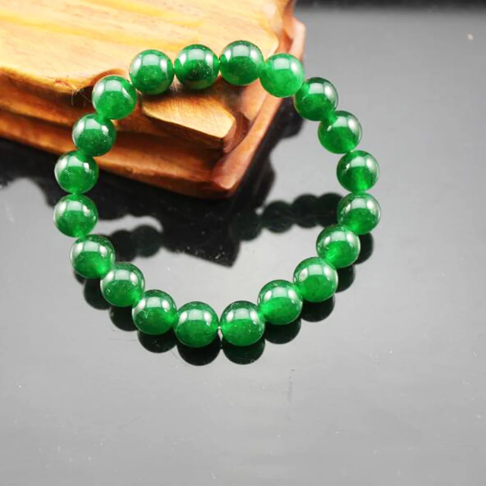 10mm Green Agate Хороший браслет из бисера чакра для мужчин 10 мм натуральный камень Лава Рок тигровый глаз черный оникс бусины из лечебных камней стрейч Шарм Йога женские ювелирные изделия - Окраска металла: 10mm Green Agate