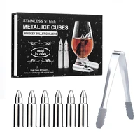 new 304 stainless steel bullet ice cubes quick frozen technology metal ice cubes whiskey with creative ice cubes