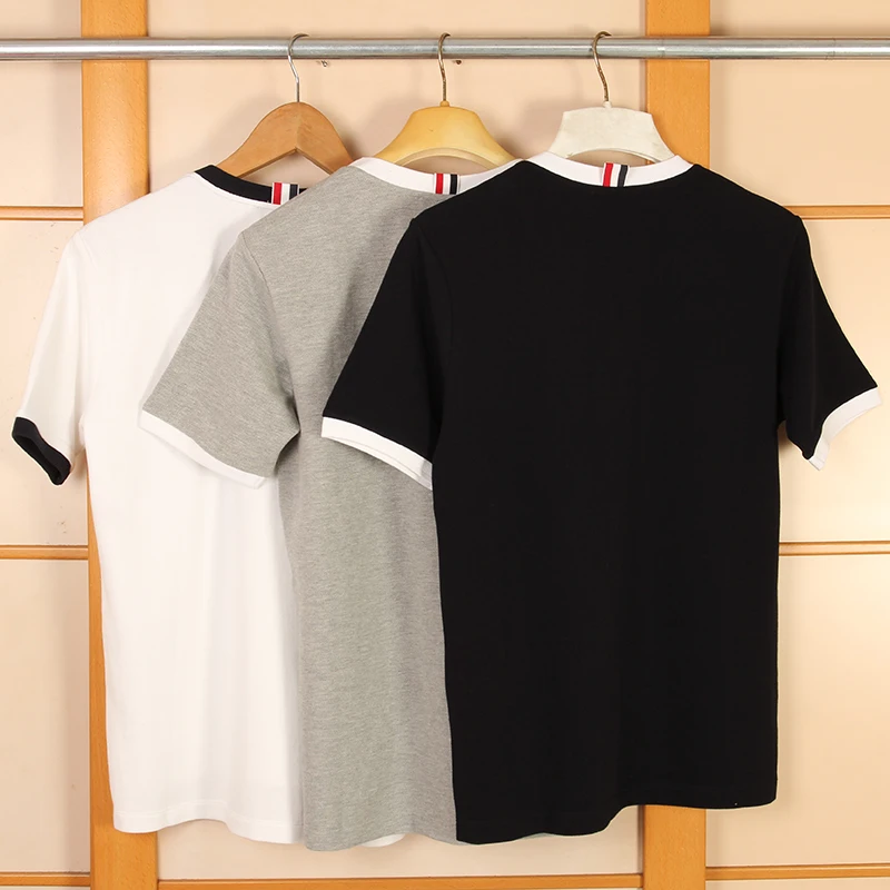 

TB Brand 2021 fashion T-shirts men fashion Patchwork o-neck Short-sleeved T-shirts male Women Summer Casual tees and tops