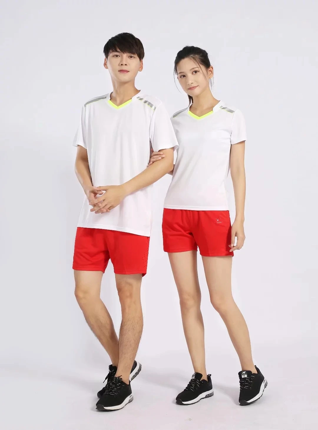 Быстросохнущие рубашки и шорты для бадминтона мужчин женщин поглощающий пот