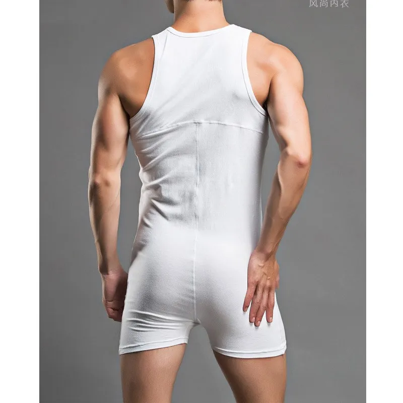 Мужской Хлопковый комбинезон Fanceey комфортный Пижамный без рукавов|jumpsuit brand|jumpsuit