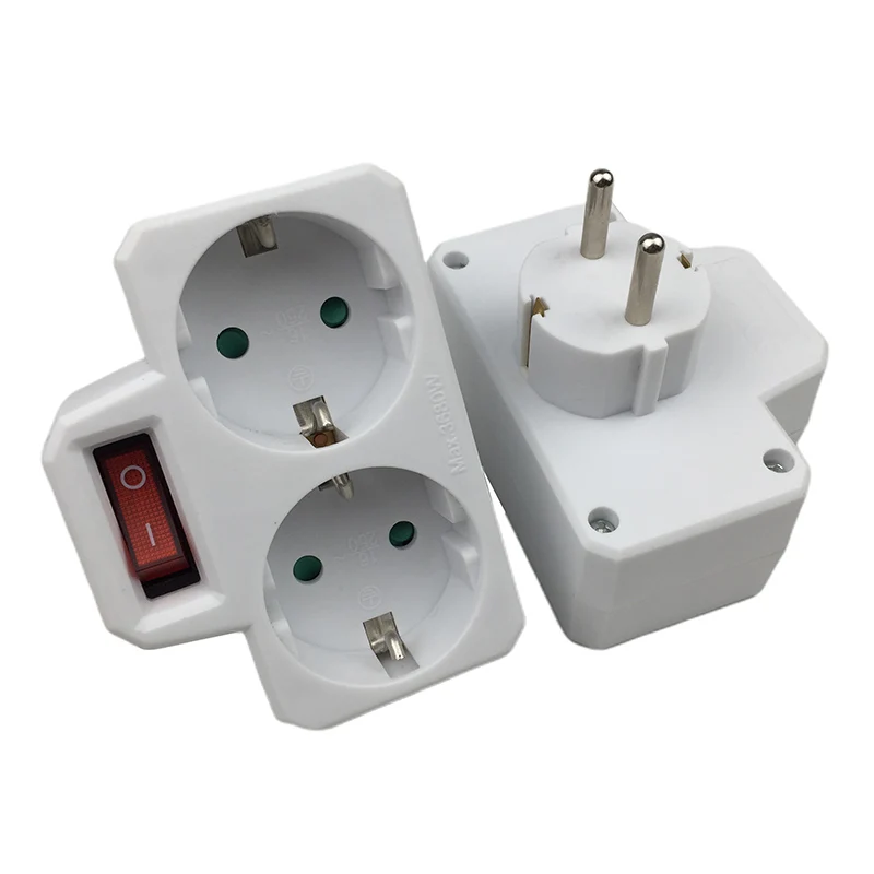 Розетка европейского и немецкого стандарта 3 Расширительных розетки с