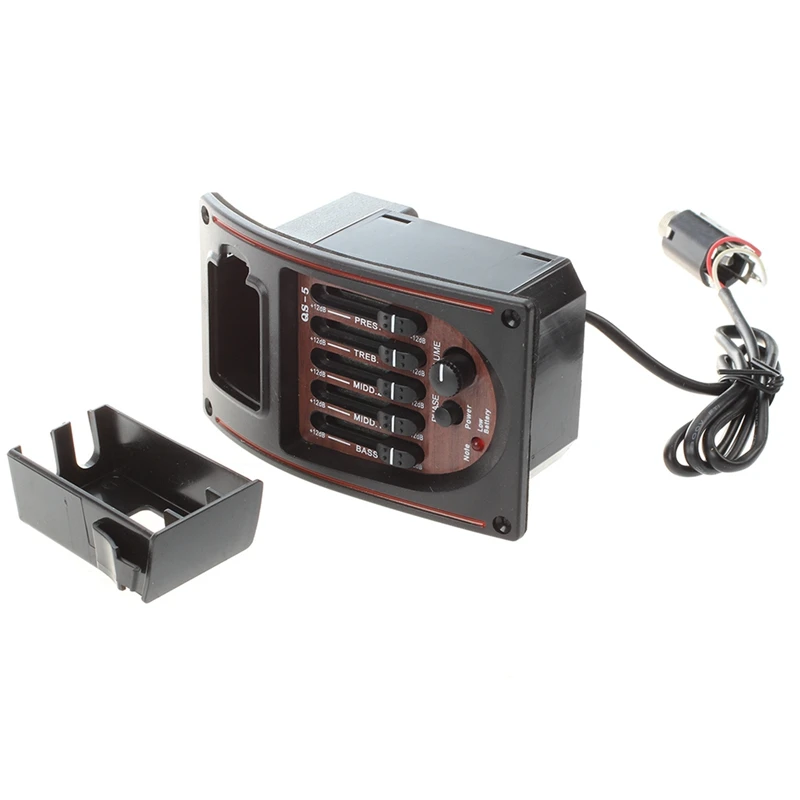 

Acoustic Guitar Pre-Wired Preamp 5 Band EQ Tuner Piezo Pickup with Guitar High Output Four Coil Humbucker Pickup