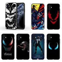 marvel venom dark hero for apple iphone 13 12 11 mini xs xr x pro max se 2020 8 7 6 5 5s plus black silicone phone case