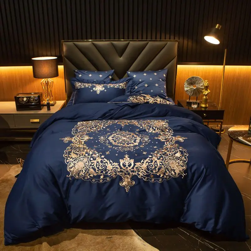 Роскошный комплект постельного белья в стиле бохо из египетского хлопка с