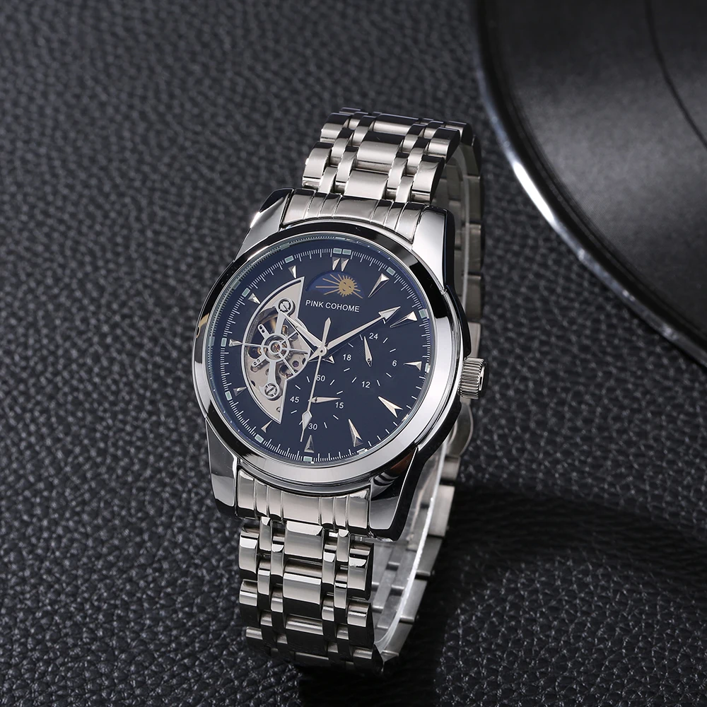 Механические наручные часы с хронографом нержавеющая сталь | Наручные