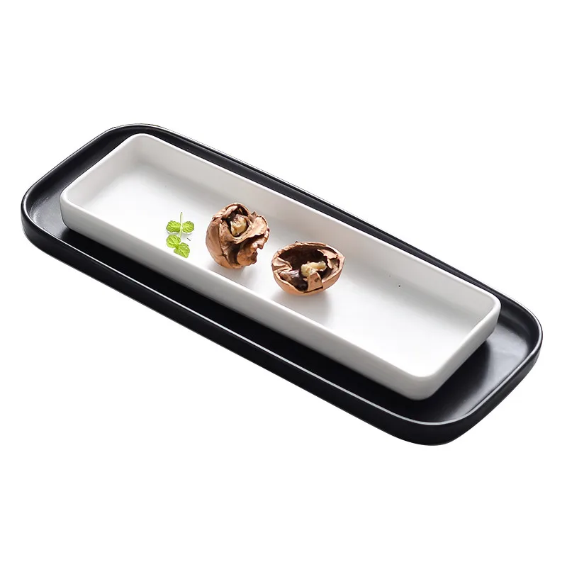 Минималистичная длинная обеденная тарелка в скандинавском стиле кухонная