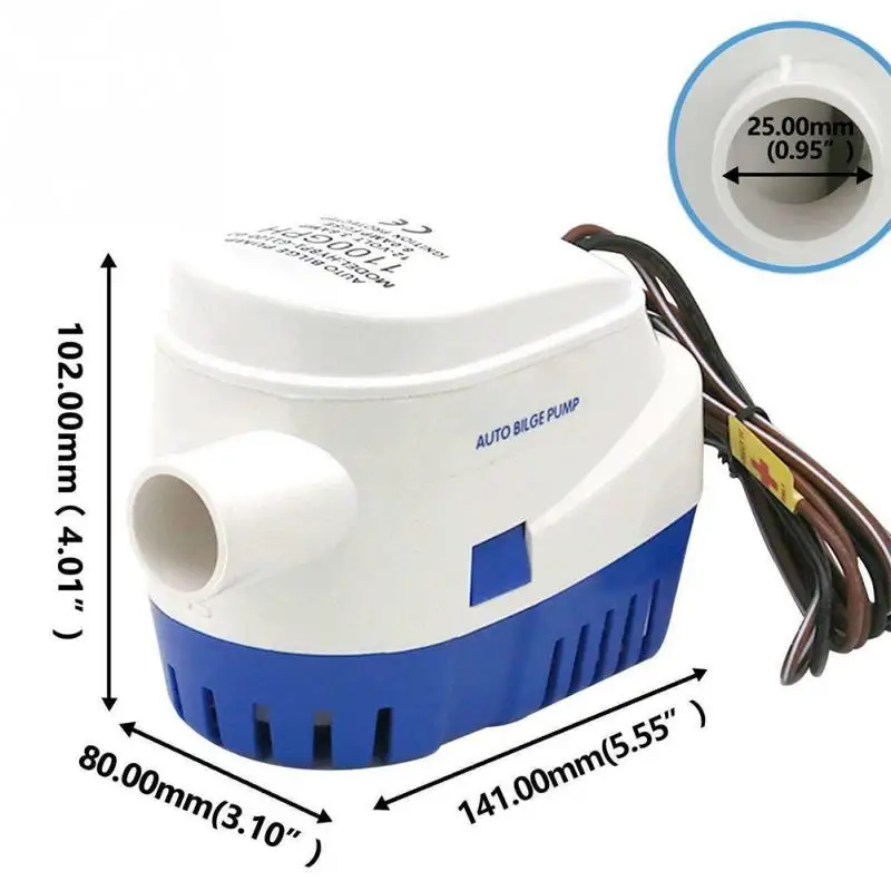 Электрический водяной насос 12/24V 750GPH/1100GPH для погружного Авто Топливный с