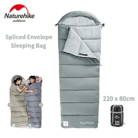 naturehike outdoor camping cotton sleeping bag washable square keep warm expanded with hood breathable soft spliced