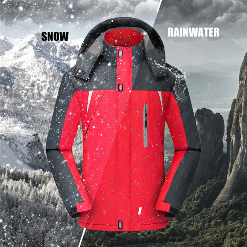 Men /Women Autumn Winter Coat with Plush & Thick Outdoor Leisure Warm Coat Mountaineering Suit Mens Hooded Bomber Coats  New