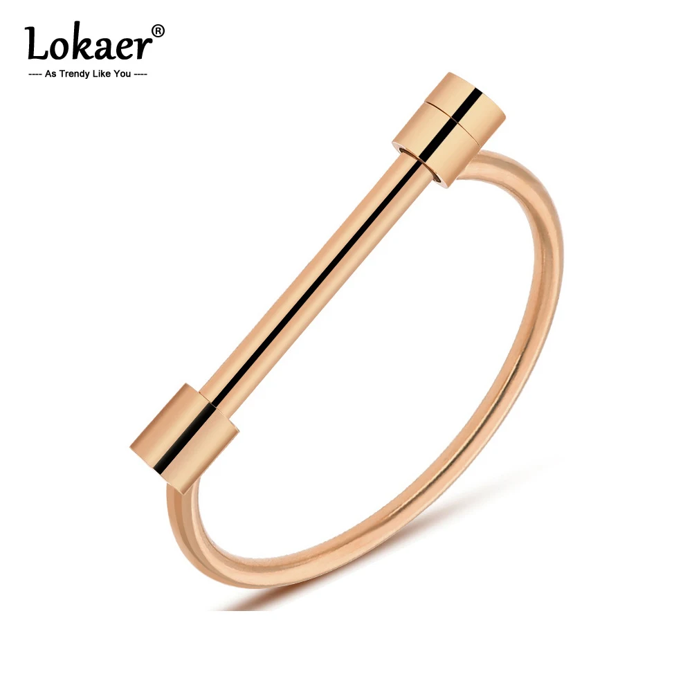 Классические браслеты манжеты и Lokaer из розового золота ювелирные изделия