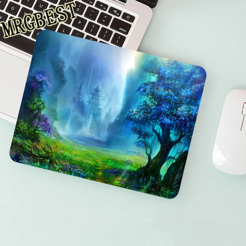 Коврик для мыши MRGBEST Fantasy World, стильный нескользящий коврик из натурального каучука для игрового ноутбука, Lol Csgo
