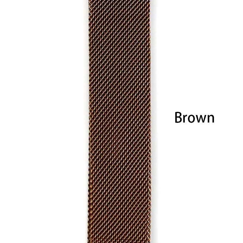 Brown DIMU Миланский Браслет, Браслет для наручных часов Apple Watch, версии 5/4/3/2/1 38 мм 42 мм Нержавеющая сталь ремешок для наручных часов iWatch, 40 мм, длина-44 мм, ремешок для часов - Цвет ремешка: Brown