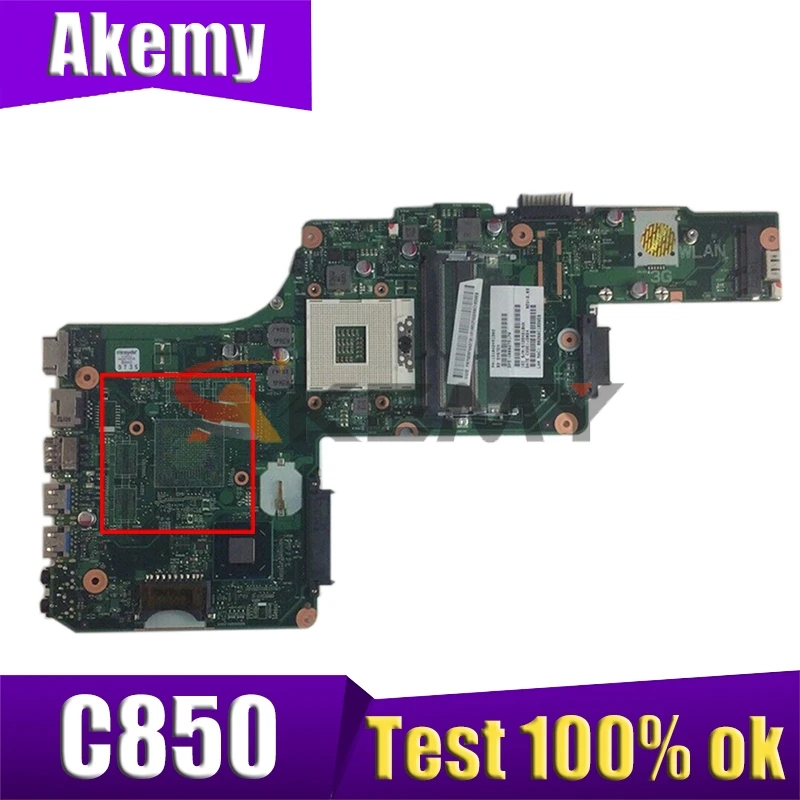

Материнская плата AKEMY V000275070 для ноутбука TOSHIBA Satellite C850 6050A2491301 SLJ8E DDR3, материнская плата для ноутбука
