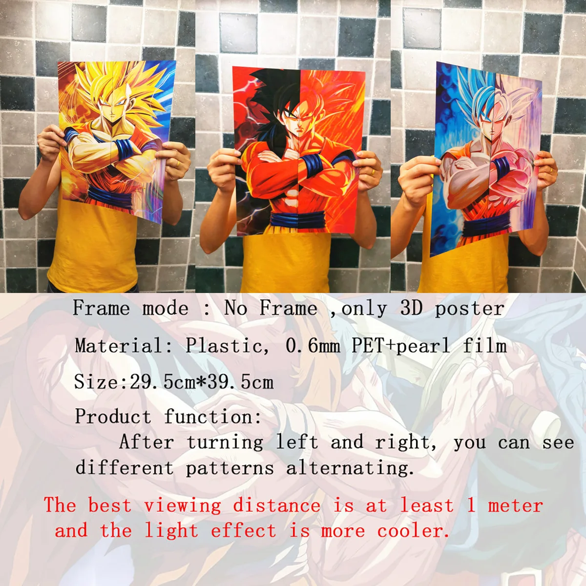3d постер DBZ с линзовидной печатью одна деталь Kimetsu No Yaiba моя геройская академия