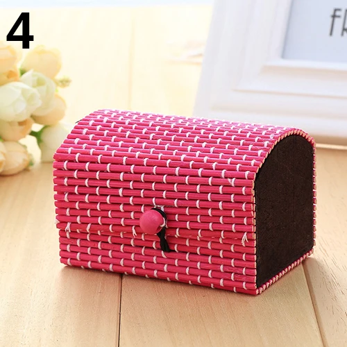 

Creative Bamboo Wooden High Capacity Case Cute Jewelry Box Storage Organizer