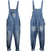 men spring autumn jeans overall casual royal blue light blue mens bib overall pants loose jean jumpsuit s 5xl