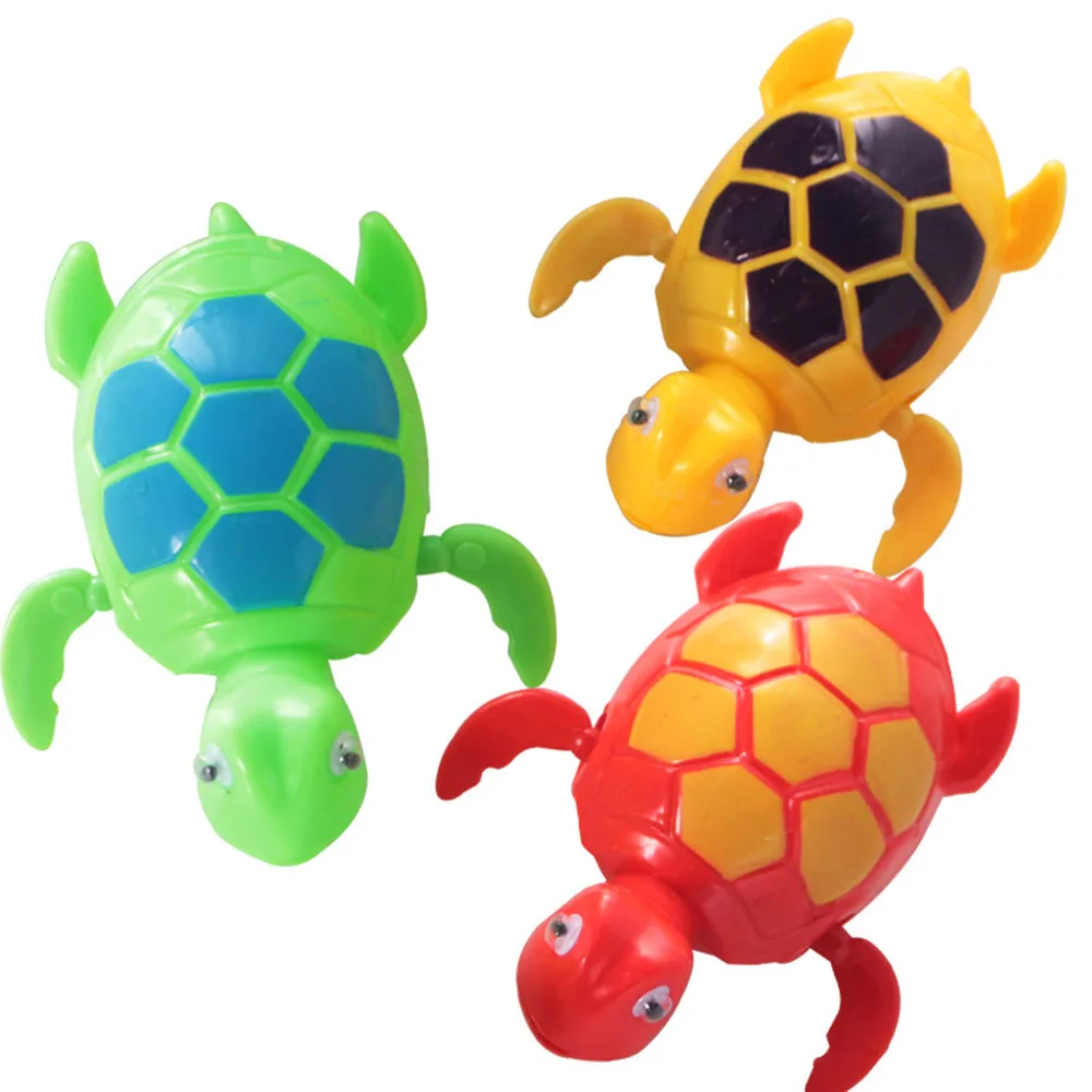 1PC color random 1 шт. милые животные, игрушка для купания, плавающая черепаха, Заводной механизм на цепочке, игрушка для купания, игрушки для детей - Цвет: 1PC color random
