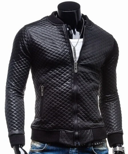 Zogaa мужские кожаные куртки тонкая сетка Толстая Повседневная стойка воротник