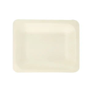 Тарелки прямоугольные из натурального дерева, биоразлагаемые, 8 шт.