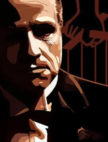 100% ручная работа Крестный отец Corleone 28x16 поп-арт стиль картина маслом | Дом и сад