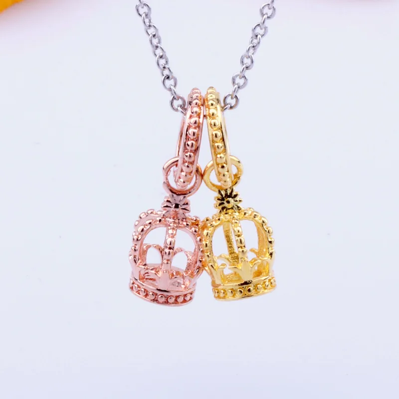 

S925 Sterling SilverJewelry Retro New Crown Pendant Diy Bracelet Accessories Charms