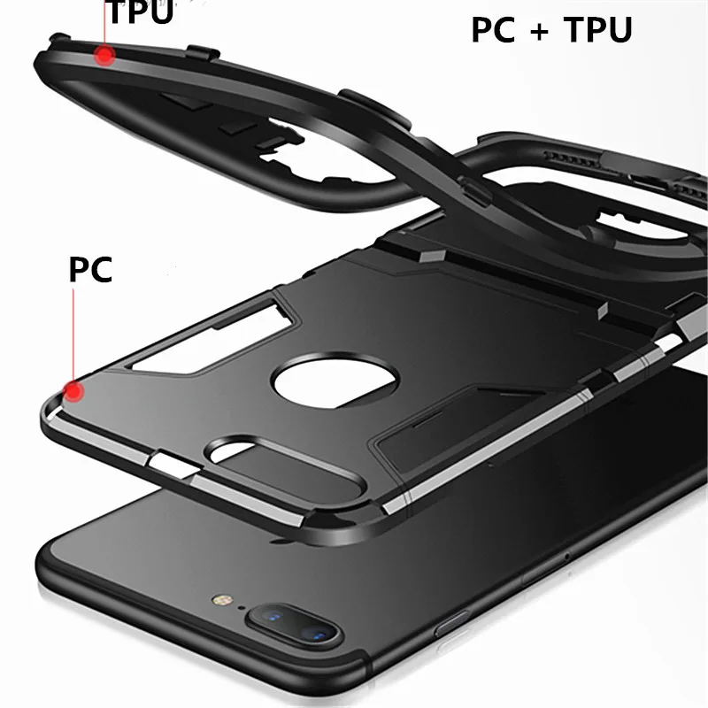 Гибридный противоударный защитный чехол-подставка для телефона для iPhone 11 Pro MAX X XS Max XR 7 8 6 6S Plus 5 5S 5C кронштейн держатель чехол