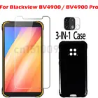 Чехол 3 в 1 + закаленное стекло для камеры Blackview BV4900 Pro, Защитное стекло для экрана Blackview BV4900, 3D стекло